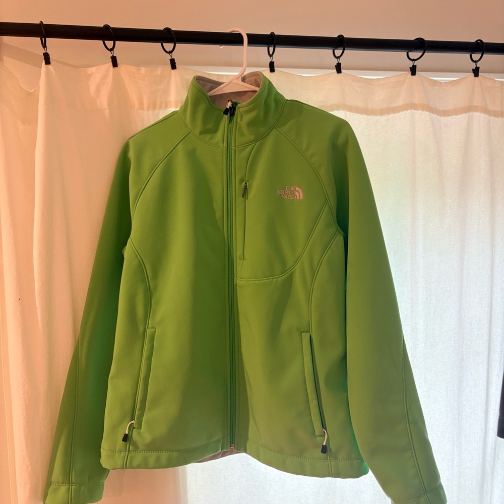 The North Face Lime Green Softshell Jacket